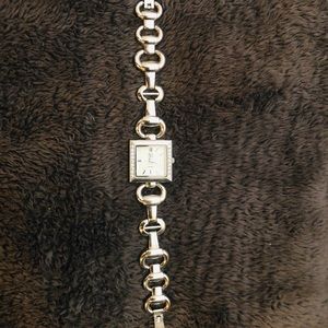 Silver Jeweled Watch